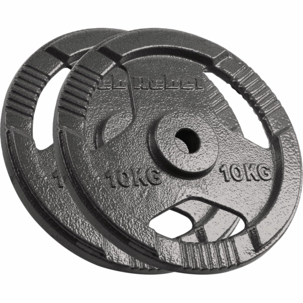 Litinová závaží Rebel RBA-2135 - Sada 2 x 10 kg s držáky