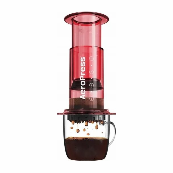 Aero Press AeroPress Clear Red - Červený kávovar