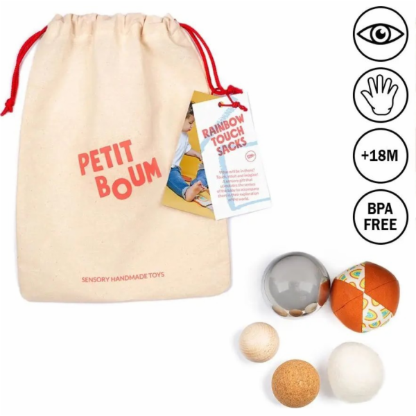B.Toys Petit Boum, Sada 5 senzorických míčků