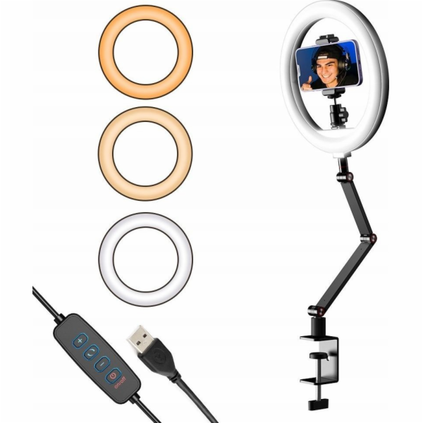 Apexel LED Ring Light + Rameno + Svěrák pro Video VLOG pr...
