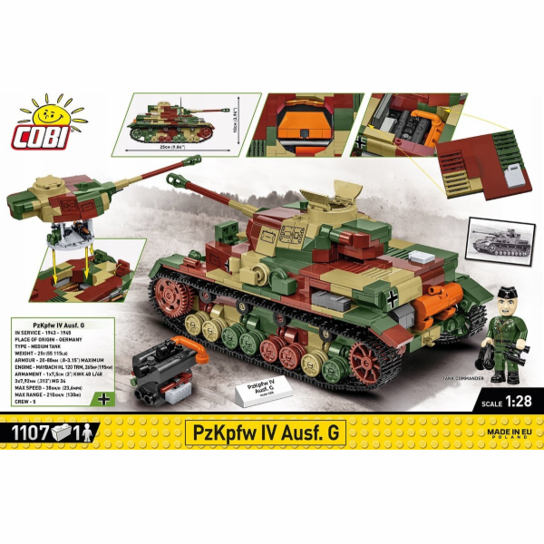Cobi COBI 2592 Historická sbírka WWII Panzerkampfwagen Pz...