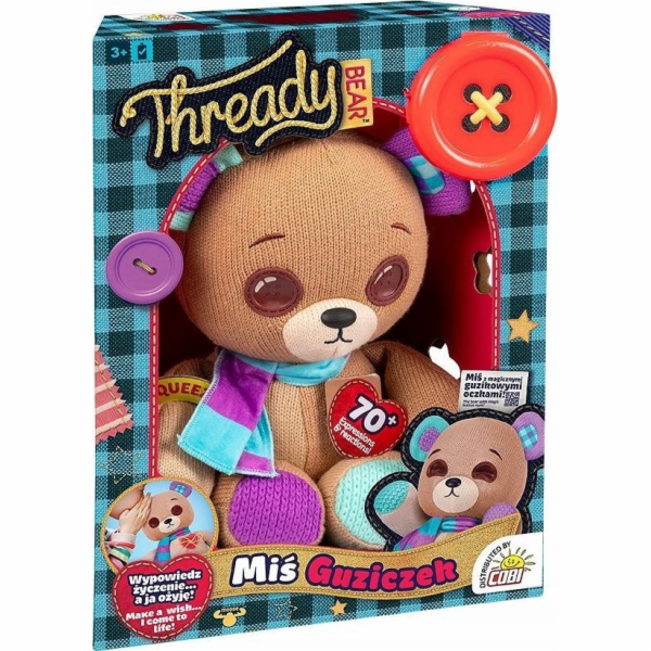 Cobi Interaktivní maskot Thready Bear Teddy Bear Button Cobi