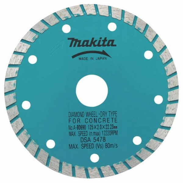 Makita MAKITA DIAMANTOVÁ BLADE 125x22,23mm TURBO (SUCHÉ) ...