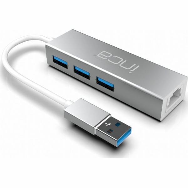 HUB USB Inca INCA adaptér IUSB-03T Type-A > 3xUSB-A, 1xRJ...