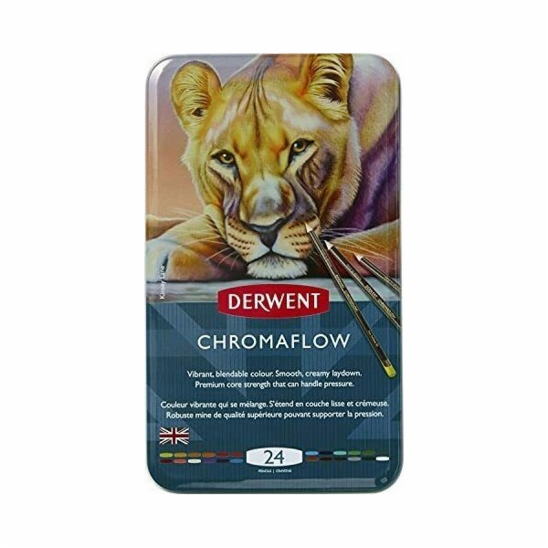 Derwent Derwent Chromaflow 24 kovové práškové tužky