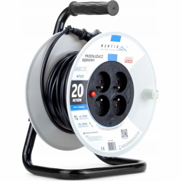 Montis Prodlužovací kabelová cívka MT103-20 4x2p+Z IP20 1...