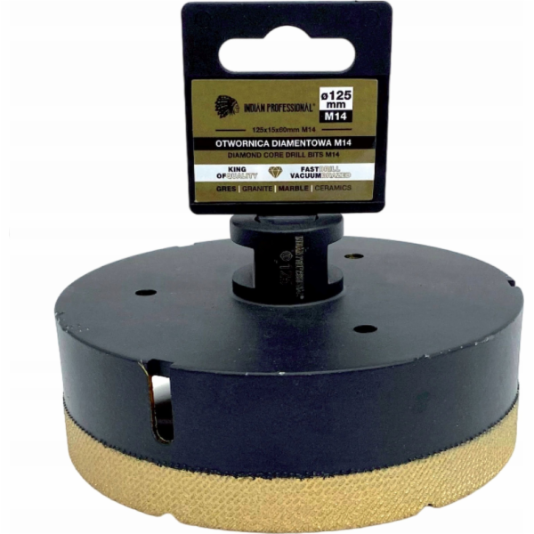 INDICKÁ PROFESIONÁLNÍ DIAMANTOVÁ KORUNKA M14 125mm SUCHÉ ...