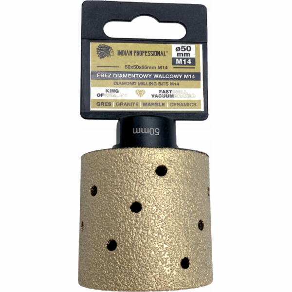 INDICKÝ PROFESIONÁLNÍ DIAMANTOVÝ FRÉZACÍ VÁLEC M14 50mm /...