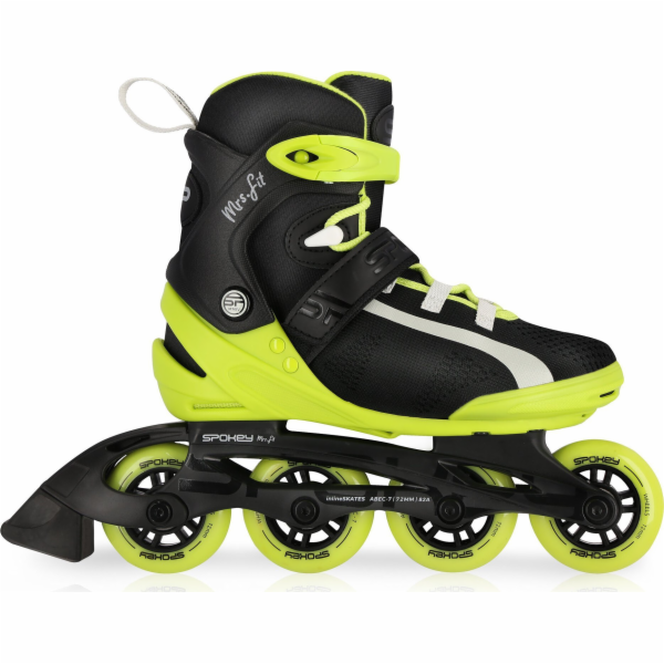 Rekreační kolečkové brusle Spokey MrsFIT lime vel.39