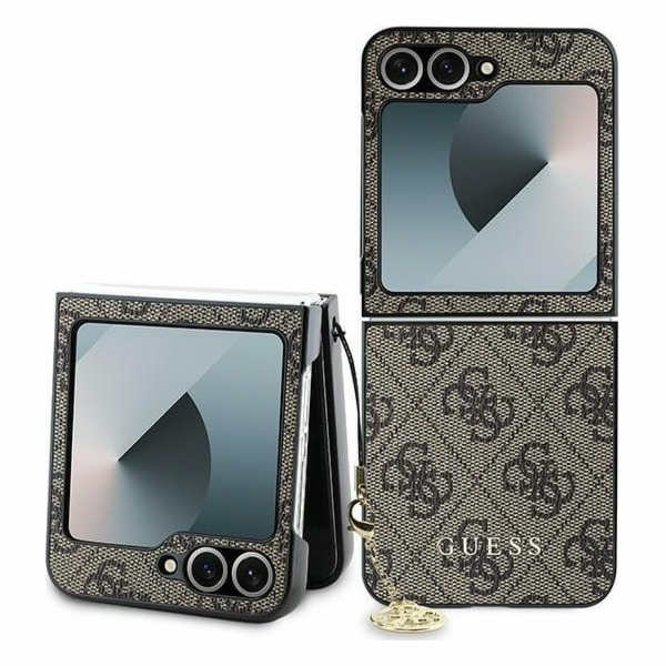 Guess Guess GUHCZF6GF4GBR Z Flip6 F741 hnědá/hnědá 4G Charm