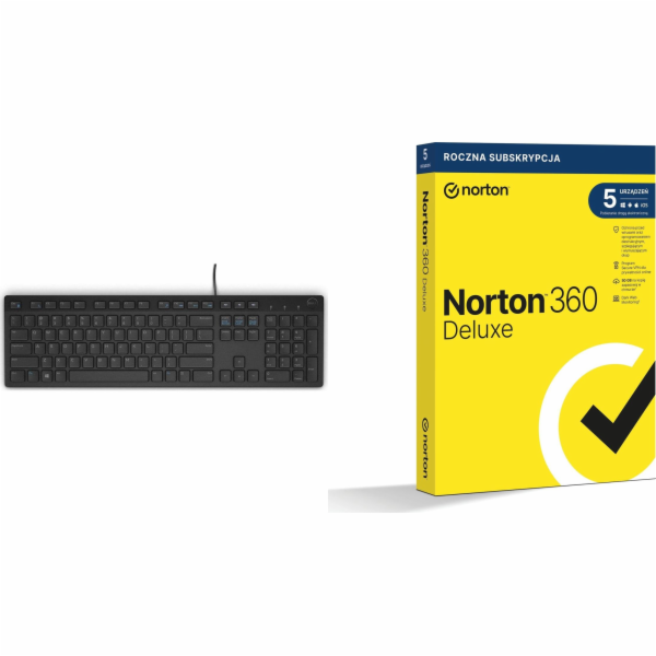 Klávesnice Dell KB216 Quietkey (580-ADHK) + 360 Deluxe 5 ...
