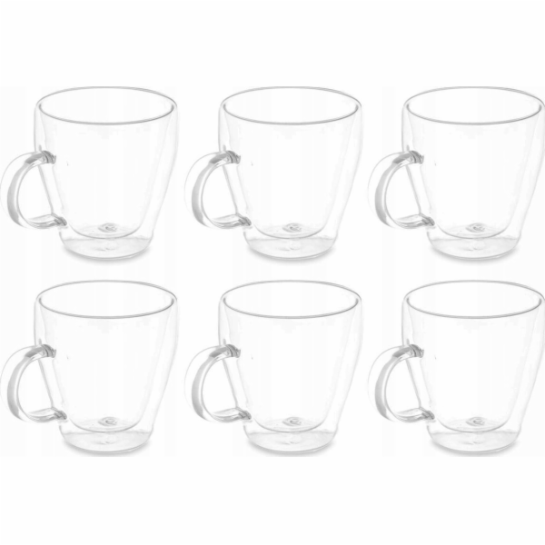 Vivalto Sada hrnků s dvojitým dnem a stěnami, 6 kusů, 270 ml