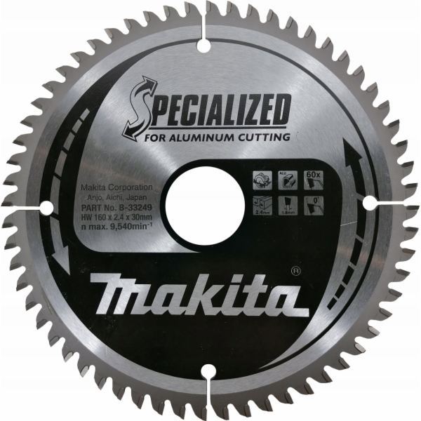 Makita MAKITA KRUHOVÁ PILA 160x30x60z SPECIALIZOVANÝ HLINÍK