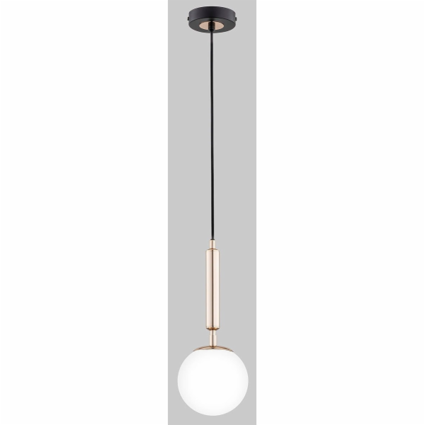 Alfa Volda Picolo bílá závěsná lampa 1-světle černá/zlatá...