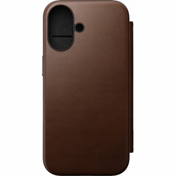 Nomad Nomad Modern Leather Folio, hnědá - iPhone 16