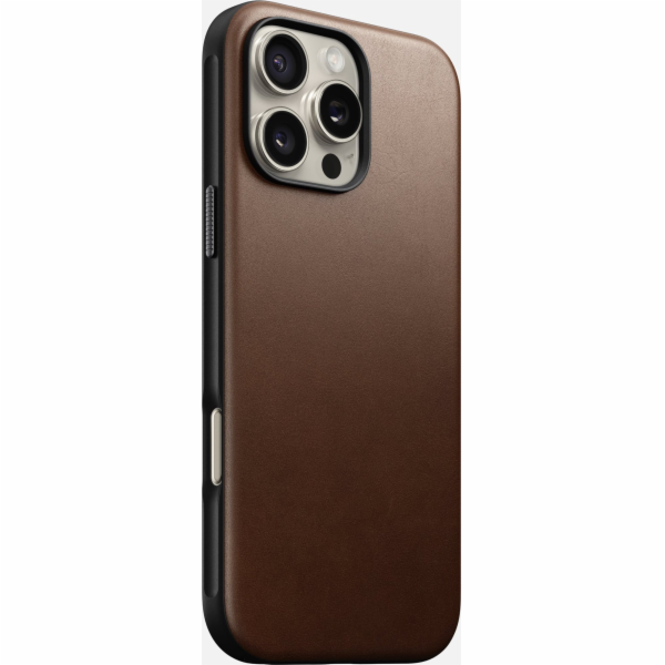 Kožené pouzdro Nomad Nomad Modern, hnědé - iPhone 16 Pro Max