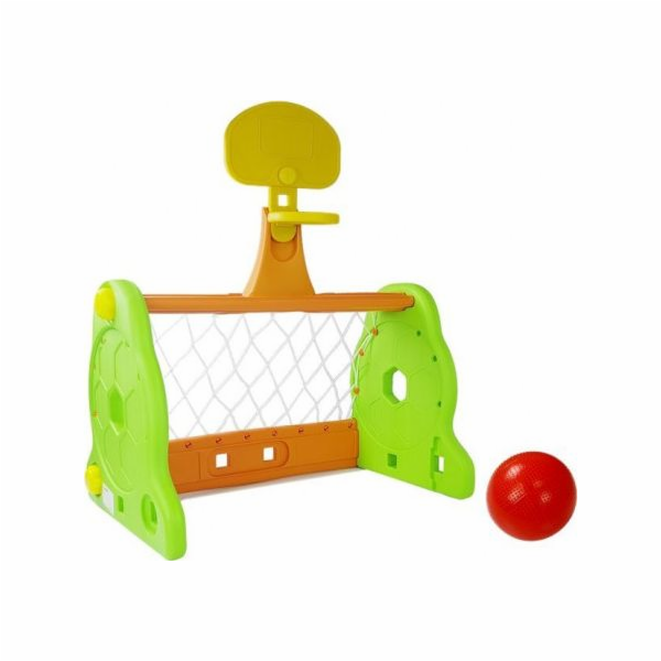 Lean Sport 2v1 fotbalová basketbalová branka pro děti zel...