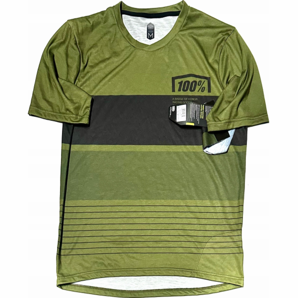 100% Pánské tričko 100% AIRMATIC Jersey krátký rukáv Army...