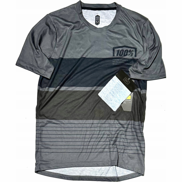 100% Pánské tričko 100% AIRMATIC Jersey krátký rukáv Čern...