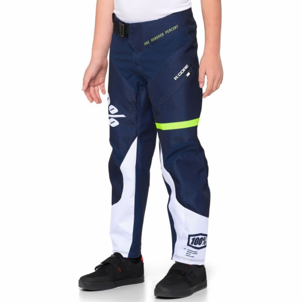 100% Junior kalhoty 100% R-CORE Kalhoty tmavě modrá žlutá...