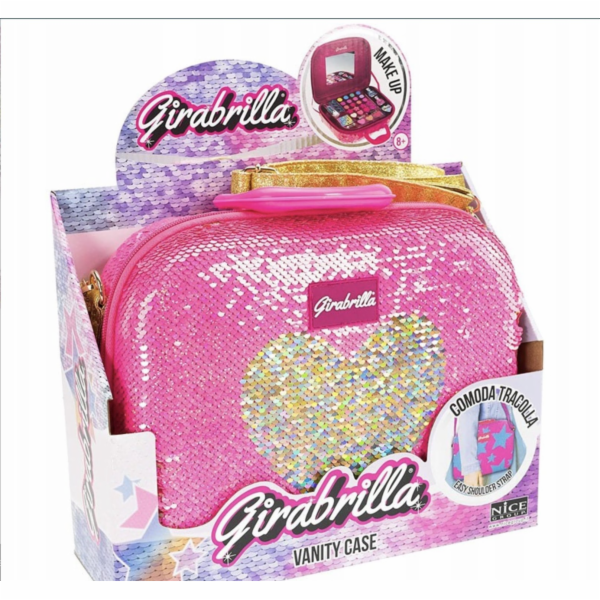 Nice Suitcase Make Up Girabrilla pink with gold Nice