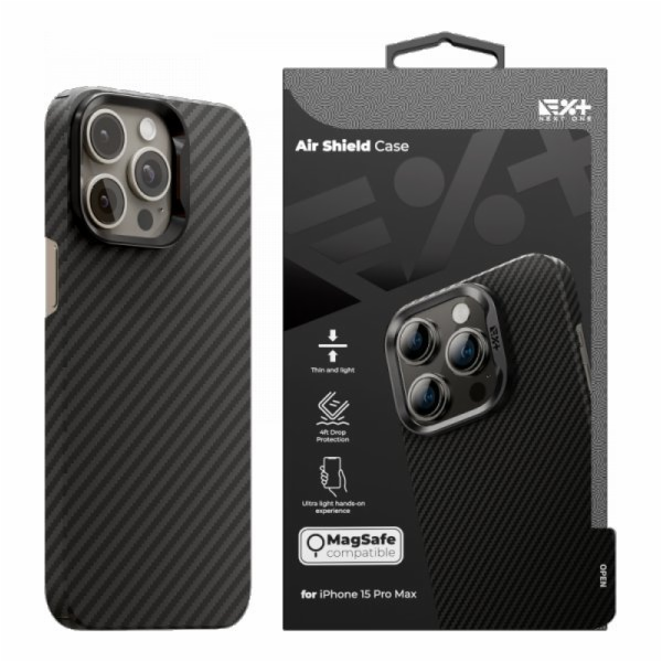 NEXT ONE AirShield MagSafe Carbon Carbon iPhone 15 Pro Ma...