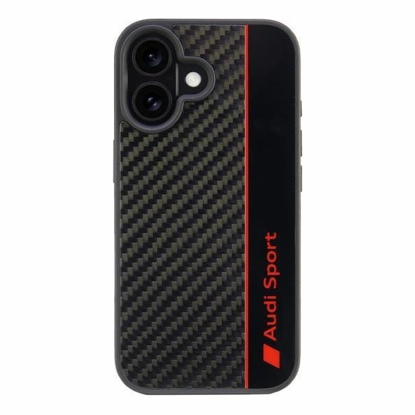 Audi Audi Carbon Fiber Stripe iPhone 16 6.1 černý pevný o...