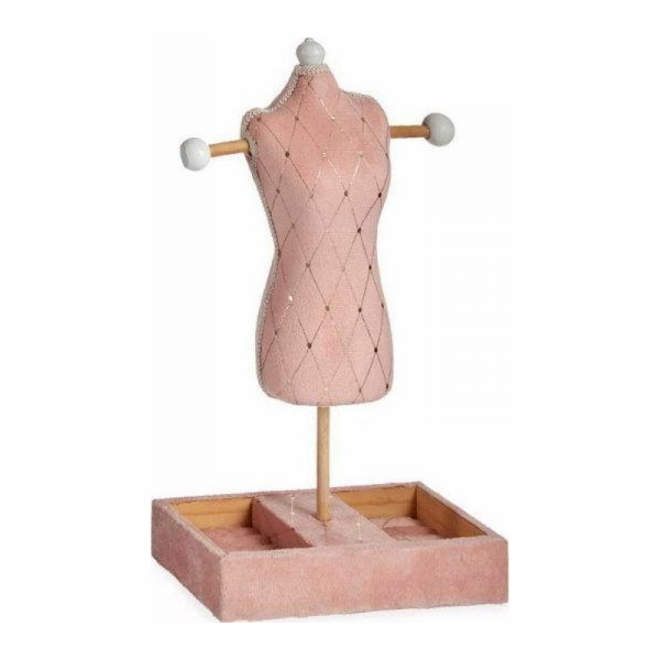 Dárkový dekorační box na nohách Pink Velvet Wood (12 x 40...