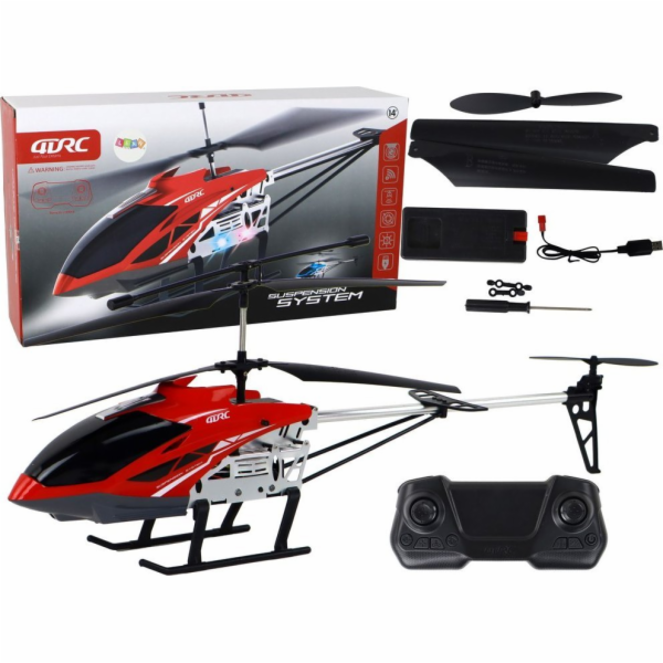LeanToys RC helikoptéra na dálkové ovládání 70 cm červená