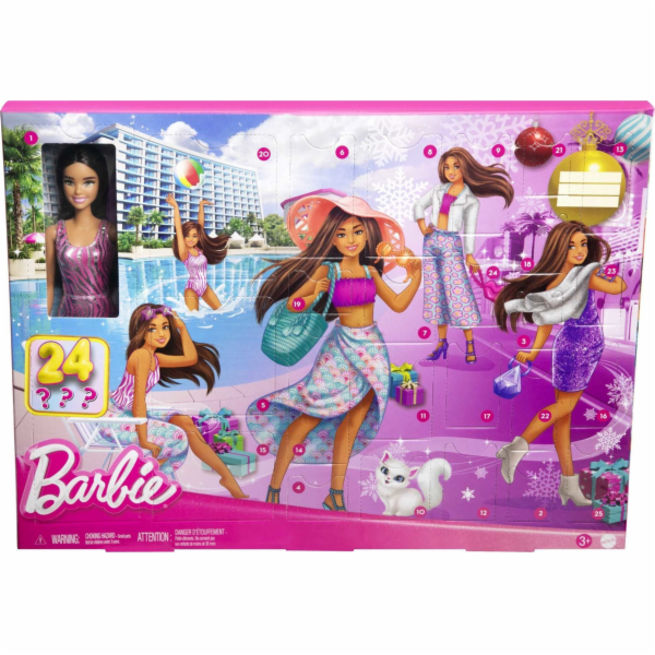 Panenka Barbie Adventní kalendář Barbie s panenkou a 24 p...