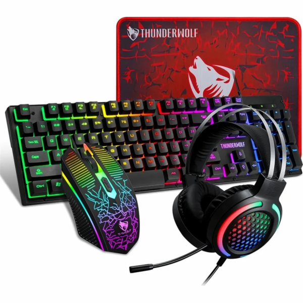 ExtraLink EXTRALINK GAMING SET TF400 4V1 LED KLÁVESNICE +...