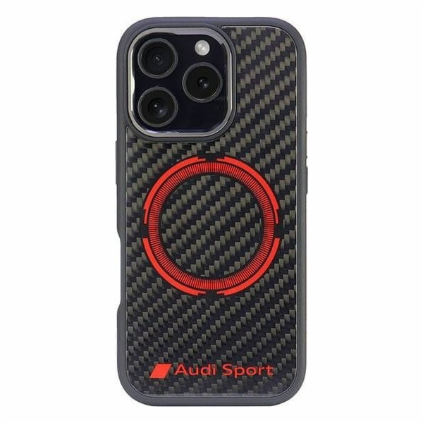 Audi Audi Carbon Fiber Sport Red Circle MagSafe iPhone 16...