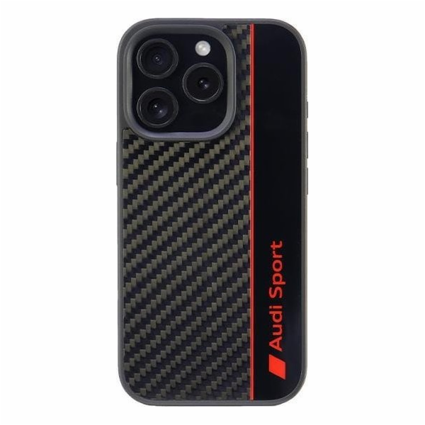 Audi Audi Carbon Fiber Stripe iPhone 16 Pro 6.3 černý pev...