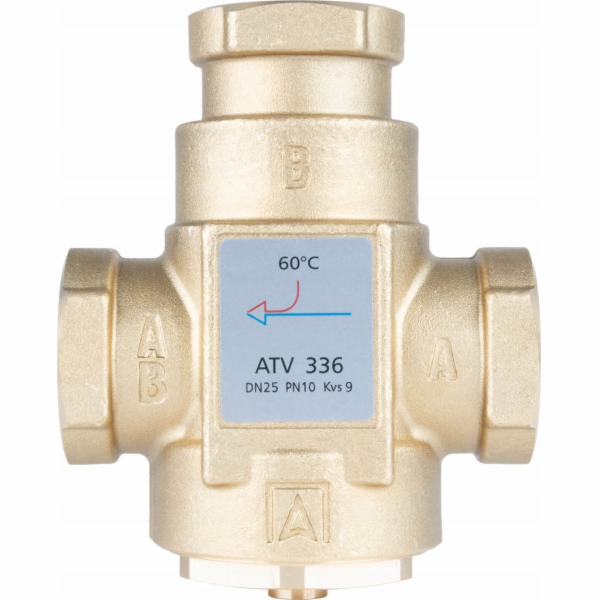 Afriso Teplotní ventil ATV 336, DN25, Rp1, kvs 9, 60°C (S)