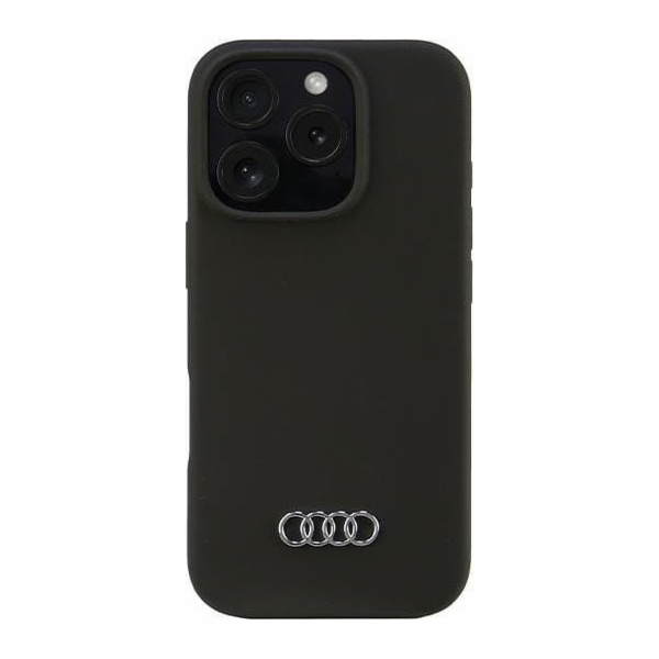 Silikonový obal Audi Audi iPhone 16 Pro 6.3 černý/černý p...
