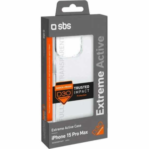 Pouzdro SBS Mobile SBS D3O pro iPhone 15 Pro Max – průhledné