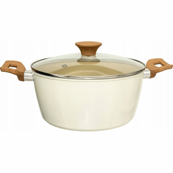 Hliníkový hrnec 5five HARMONY s dřevěnými uchy, 25 cm