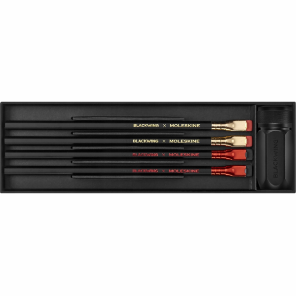 Sada tužek a ořezávátka Moleskine BLACKWING X MOLESKINE