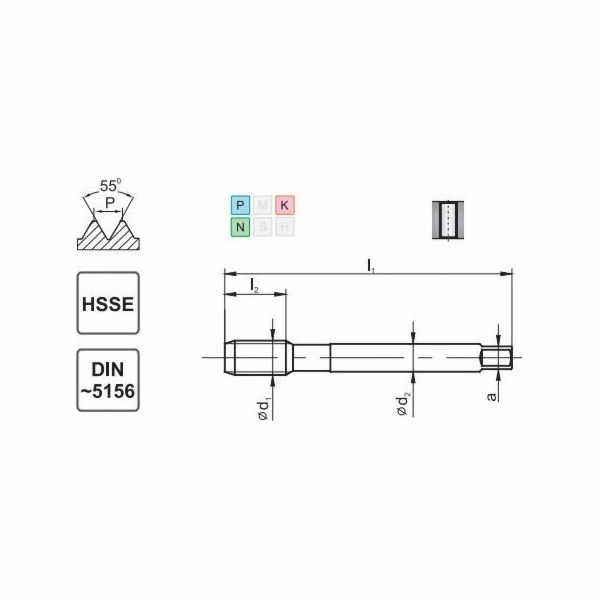 Fanar THREAD G 1/2 DIN-5156B HSSE 800