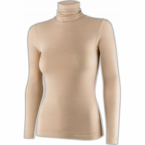 Brubeck LS1627W Dámský rolák COMFORT MERINO béžová S