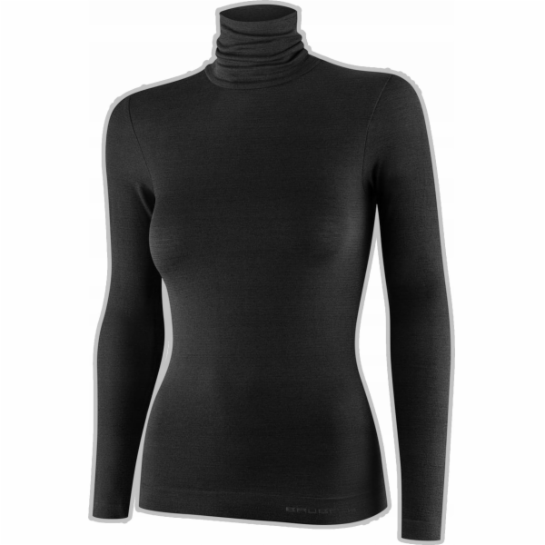 Brubeck LS1627W Dámský rolák COMFORT MERINO černý M
