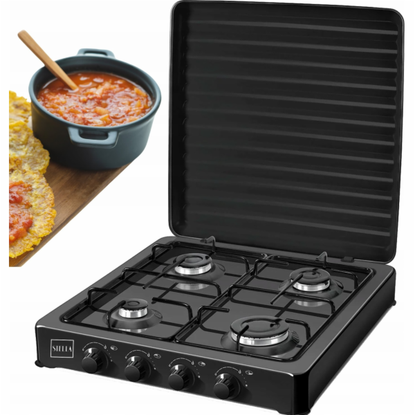 Sporák Stella PLYNOVÝ VARNÁŘ STELLA STKGC-04 4 HOŘÁK ČERNÝ