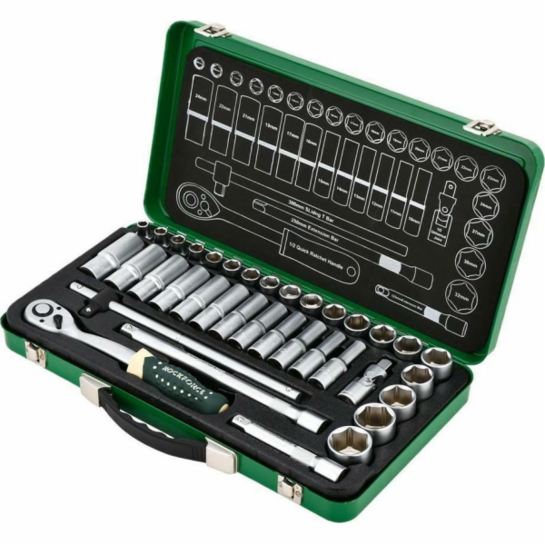 Rockforce Tool Set Sada nářadí 1/2 36ks. (8-32 mm) (6stra...