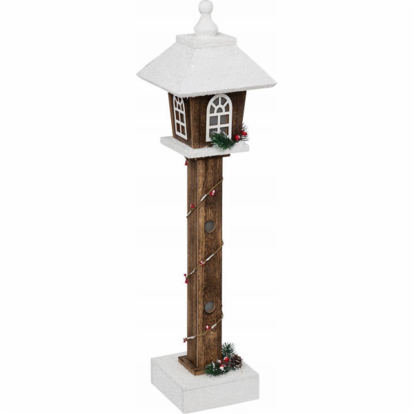 Dřevěná lucerna Atmosphera s LED osvětlením, 60 cm