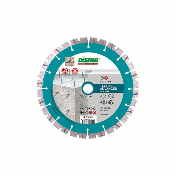 Diamantový kotouč Di-Star Technic Advanced 1A1RSS/C3-H 23...