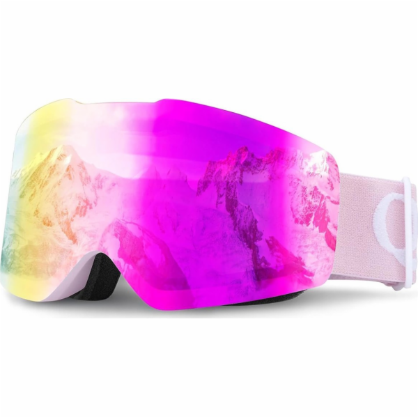 Bezrámové lyžařské brýle Qunature Pink - růžové