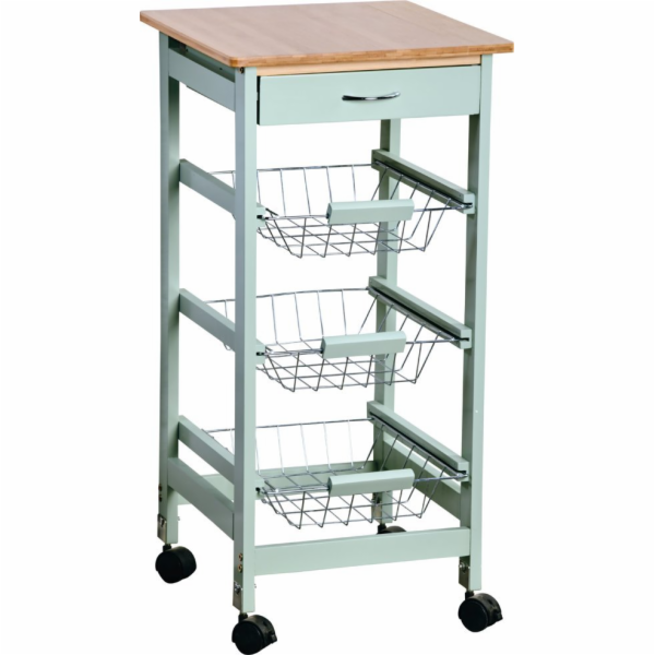 Kesper Mobilní kuchyňský bar se zásuvkou a košíky, 36 x 7...