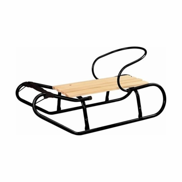Kovové sáně LeanToys černé
