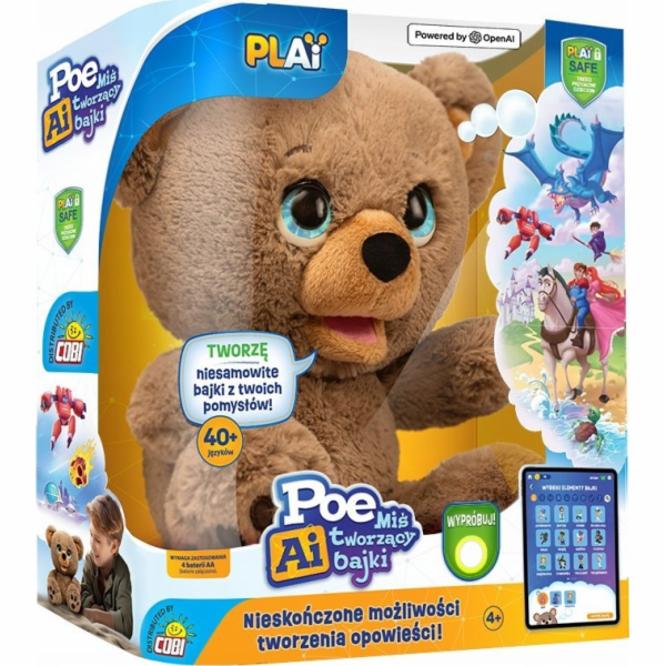 Cobi Interaktivní maskot Poe, plyšový medvídek Ai, tvoří ...