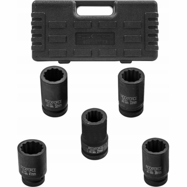 Rockforce Deep rázová sada 1 5 ks. (12stranný) (27-41 mm)